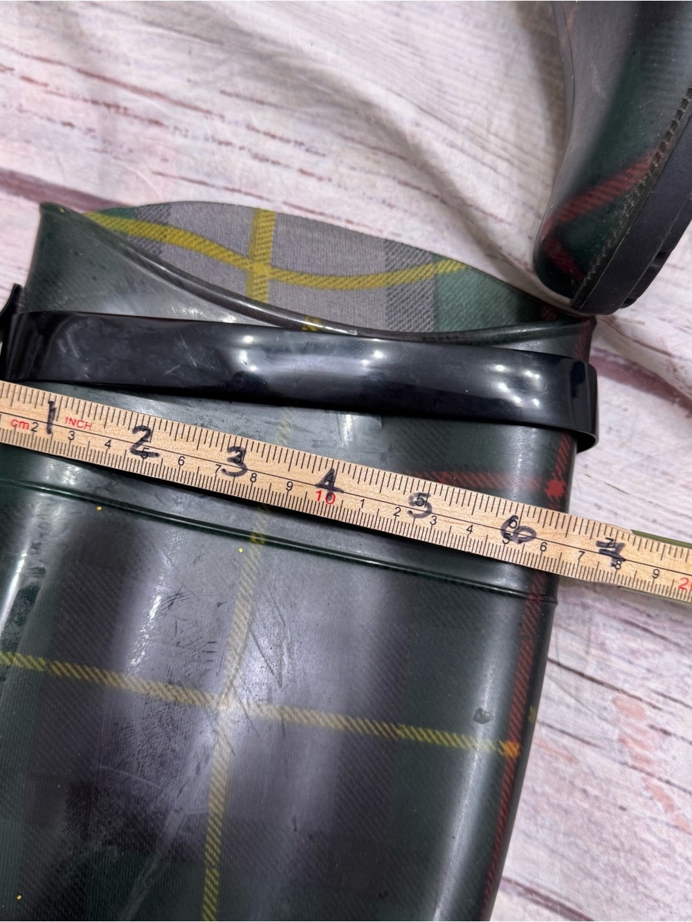 Lauren Ralph Lauren Tartan Plaid Rossalyn II Rainboots Size 8 - Picture 10 of 10